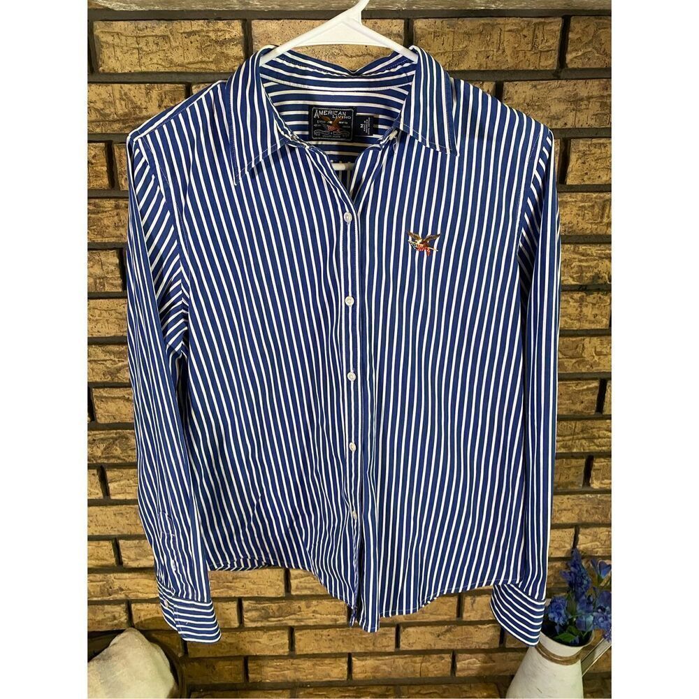 American Living‎ Striped Button Up Shirt